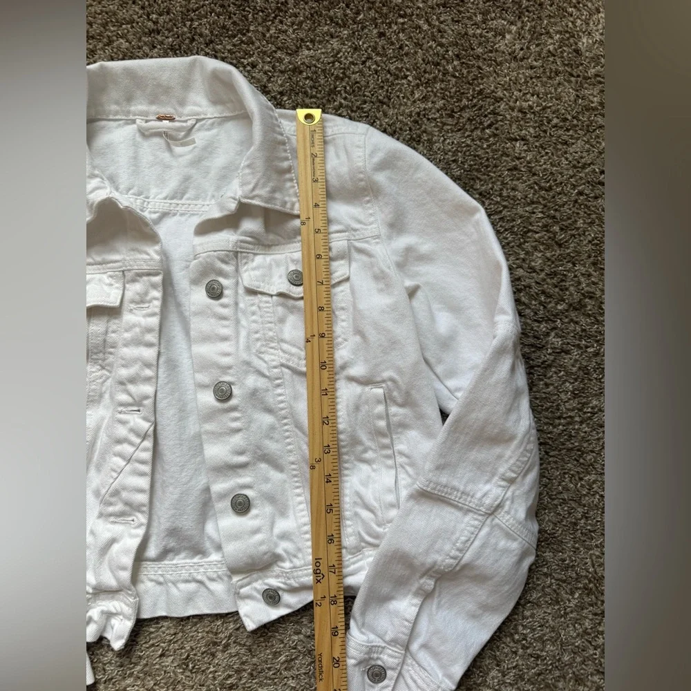 Free People White Denim Jacket - Picture 6 of 8